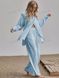 Жіночий лляний костюм двійка колір блакитний р.48/50 459035 459035 фото 3