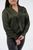 Жіноча сорочка із шовку армані колір хакі р.44/48 446629 446629 фото
