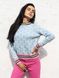 Жіночий светр із бавовни блакитного кольору з візерунком р.42/46 405080 405080 фото 2