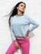 Жіночий светр із бавовни блакитного кольору з візерунком р.42/46 405080 405080 фото 1