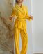 Жіноча піжама велюр Eva на запах жовтого кольору р.M 443803 443803 фото 2