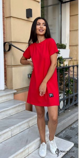 Жіноча сукня вільного крою колір червоний р.42/44 452815 452815 фото