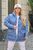Жіноча куртка з поясом колір джинс р.50/52 440914 440914 фото