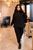 Женский прогулочный костюм из двунити черного цвета р.60/62 356471 356471 фото