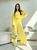 Жіночий костюм-двійка колір жовтий р.42/44 454376 454376 фото