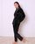 Женская пижама велюр Jeny на пуговицах черного цвета р.L 379529 379517 фото