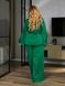 Жіночий костюм-двійка з шовку колір зелений р.58/60 454686 454686 фото 2