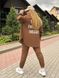 Жіночий прогулянковий костюм з сорочкою колір мокко р.48/50 440383 440384 фото 4