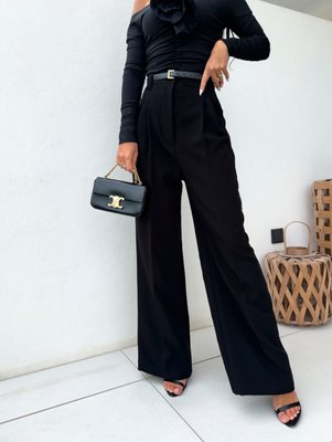 Жіночі штани палаццо колір чорний р.42/44 454141 454141 фото