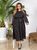 Жіноча сукня із шифону колір чорний принт квіти р.62/64 452351 452351 фото