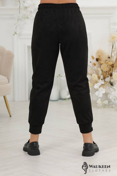 Жіночі штани-джогери чорного кольору р.50/52 442703 442703 фото