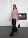 Жіночий в'язаний светр з об'ємними рукавами колір рожевий р.42/46 443579 443579 фото 3