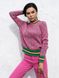 Жіночий светр із бавовни рожевого кольору з візерунком р.42/46 405079 405079 фото 1
