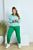 Женский спортивный костюм двойка цвет зеленый р.54 440949 440949 фото