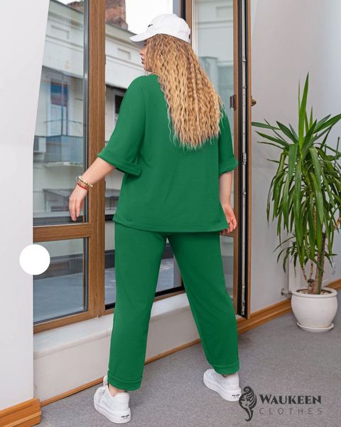 Жіночий спортивний костюм колір зелений 433487 433487 фото