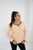 Жіночий лонгслів з відкритим декольте колір бежевий р.46/48 446216 446216 фото