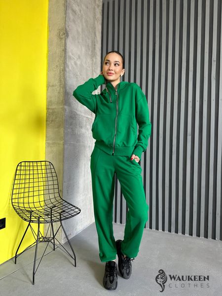Жіночий спортивний костюм колір зелений р.42/44 450759 450759 фото