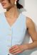 Жіночий мусліновий костюм-двійка колір світло-блакитний р.S 459110 459111 фото 5