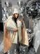 Жіноче стьобане тепле пальто бежевого кольору р.48/50 448099 448099 фото 4