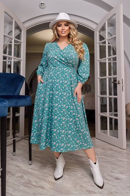 Жіноча вільна сукня із софту колір м'ята р.50/52 450098 450098 фото
