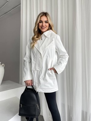 Женская теплая куртка цвет белый р.L 450314 450314 фото