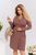 Жіноча двобортна класична сукня-піджак із костюмної тканини бежевого кольору р.48/50 374399 381201 фото