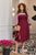 Жіноча комбінована сукня колір марсала р.48/50 451107 451107 фото