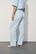 Жіночий мусліновий костюм-двійка колір світло-блакитний р.S 459114 459114 фото 8