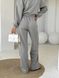 Жіночий костюм з брюками палаццо колір сірий р.42/44 454396 454396 фото 3