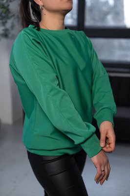 Жіночий светр летуча миша колір зелений р.50/52 446209 446209 фото