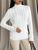 Жіночий в'язаний светр з візерунком коси колір молочний р.42/46 443582 443582 фото