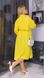 Жіноча вільна сукня із софту колір жовтий р.54/56 452584 452584 фото 5