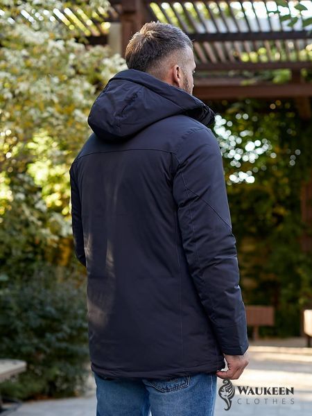 Чоловіча тепла курточка колір графіт р.48 443018 443018 фото