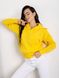 Жіночий светр із двома кишенями жовтого кольору р.42/46 405081 405081 фото 3