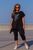 Жіночий костюм лосини та туніка колір чорний р.62/64 431723 431723 фото