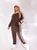 Жіночий костюм-двійка колір шоколад-беж р.50/52 449896 449896 фото