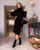 Женское платье с высокой горловиной из ангоры цвет черный р.42/44 447915 447915 фото