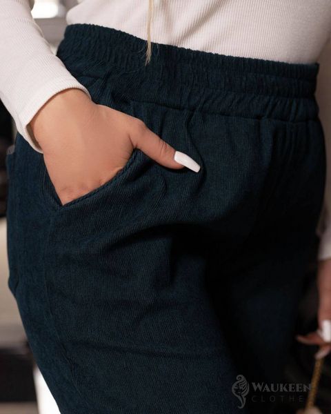 Жіночі штани джогери колір зелений р.50/52 442361 442361 фото