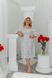 Жіноче плаття з мусліну колір білий принт лілові квіти р.L 459196 459196 фото 5