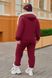 Жіночий теплий костюм із хутром колір бордовий р.50/52 445480 445480 фото 1