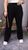 Жіночі штани трикотаж-рубчик колір чорний р.50/52 454251 454251 фото
