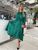 Жіноча сукня з поясом колір зелений р.42/44 449268 449268 фото