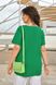 Жіноча льняна блуза колір зелений р.46/48 433015 433015 фото 3
