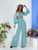 Жіночий костюм топ і штани палаццо оливкового кольору 387262 387262 фото