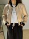 Жіноча куртка бомбер з еко шкіри колір бежевий р.42/44 454391 454391 фото 5