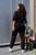 Жіночий лляний костюм колір чорний 433473 433473 фото