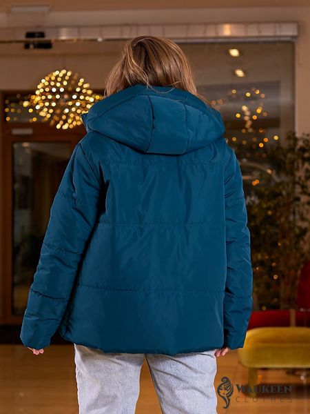 Жіноча весняна куртка Канада кольору морської хвилі р.48/50 406439 406439 фото
