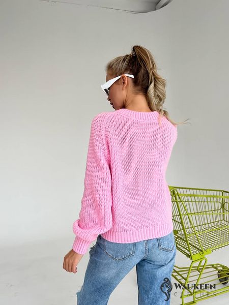 Жіночий вовняний светр рожевого кольору р.42/46 405996 405996 фото