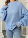 Жіночий светр з дірками блакитного кольору р.42/46 407261 407261 фото 1