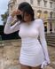 Жіноча сукня міні із затяжками колір білий р.42/44 456257 456257 фото 1